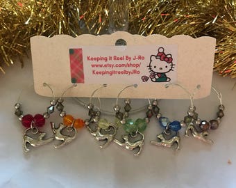 Pretty kitty cat wine charms