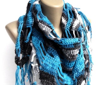 Crochet Scarf Clothing Gift Cowl Scarf Crocheted Scarf Shawl Winter Scarf Crochet Shawl Travel Gift Gift For Her For Mom For Best Friend