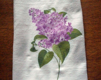 Flour Sack Kitchen Towel Purple Lilac
