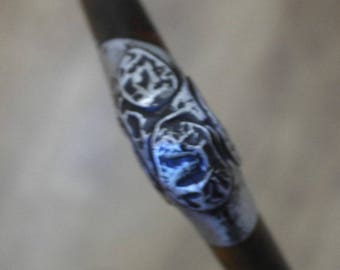 antique silver topped walking stick cane