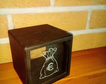 Coin Bank Wooden Coin Bank