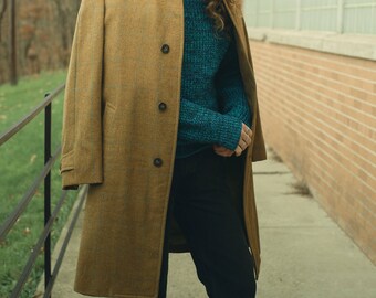 Vintage 70's Plaid Wool Coat