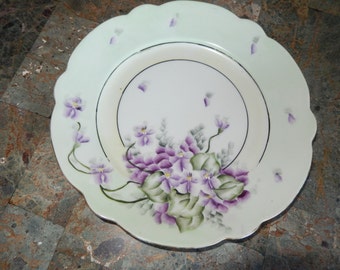 AUSTRIA Hand Painted Plate Signed Freiberg