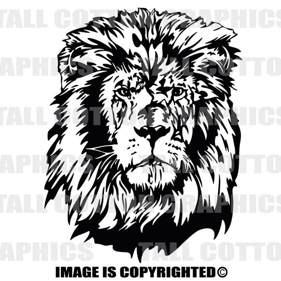 LION HEAD Vinyl Decal Sticker decor WL070