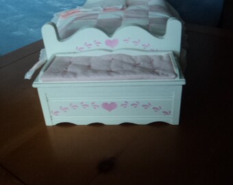 A Toy Box, Hope Chest, Bed Bench,for a doll bed