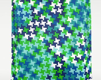 Trina Turk for Schumacher Jax Shower Curtain in Azure, Water Resistant Shower Curtain