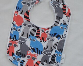 Ricky Raccoon Chenille Bib - SALE