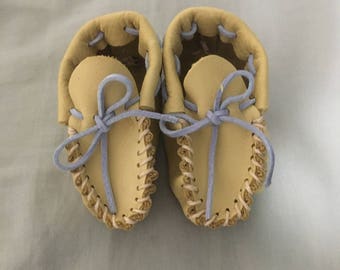 Handmade Leather Baby Moccasins