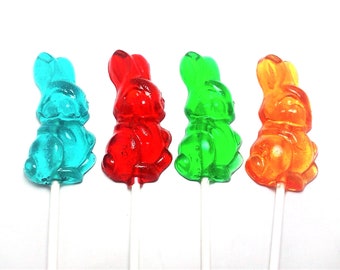 12 EASTER BUNNY LOLLIPOPS - Easter Lollipops, Bunny Lollipops