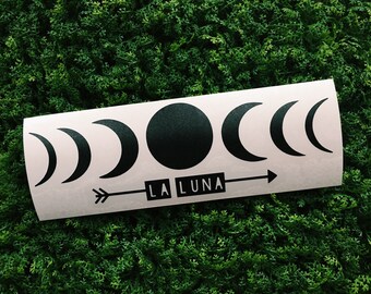 Moon phase vinyl sticker