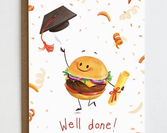 Funny Graduation Card, Congrats Grad, Well Done