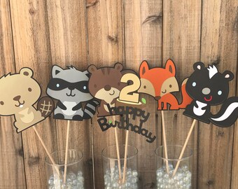 Woodland Animals Centerpieces, set of 6