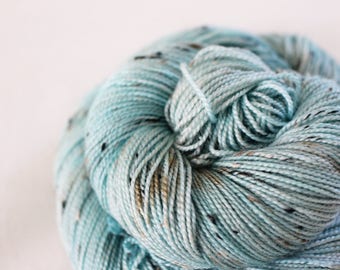 Robin's Egg - House Wren - 85/15 superwash merino/ nylon tweed sock yarn