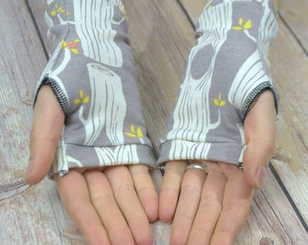 Womens Fingerless Gloves - Organic arm warmers- Fingerless mitts-Short gloves-Texting Gloves-Driving Gloves-Hipster-Handmade