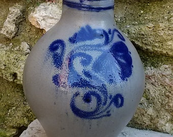 Betschdorf Alsace stoneware pitcher / french antique pitcher
