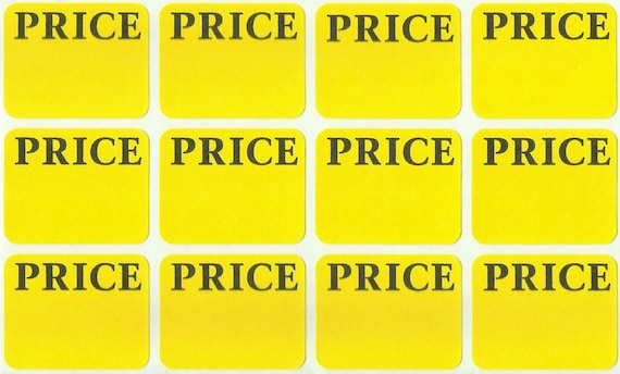 300 price labels removable self adhesive pricing yellow color