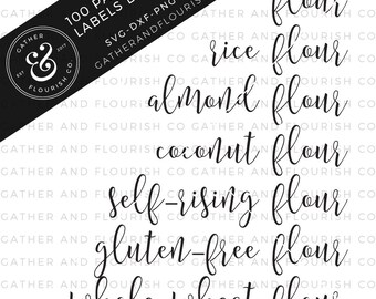 Pantry Labels Bundle SVG Files, Pantry Label Cut Files, Pantry Labels, Farmhouse SVG, Label Cut Files, Pantry SVG Files, Pantry Organization