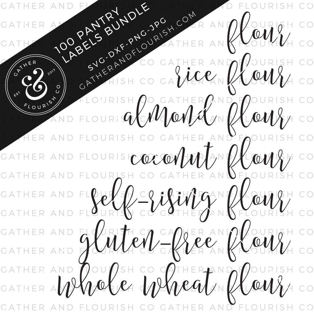 Download Pantry Labels Bundle SVG Files Pantry Label Cut Files Pantry