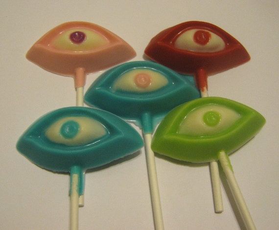 Eye See You - One dozen spooky silly eye lollipop suckers party favors