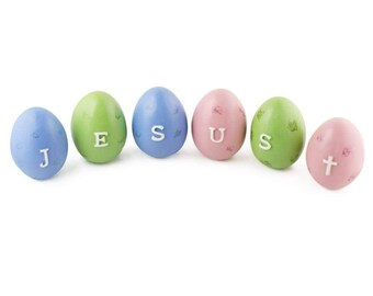 3" Set of 6 "Jesus" Easter Egg Set