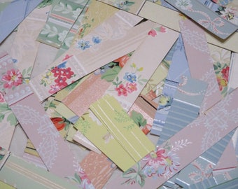 Pretty Papers-Vintage Wallpaper Scrap Packs-Antique-Paper Parcels-Ephemera-Scrap Packs-Gorgeous Borders Strips for Altered Books
