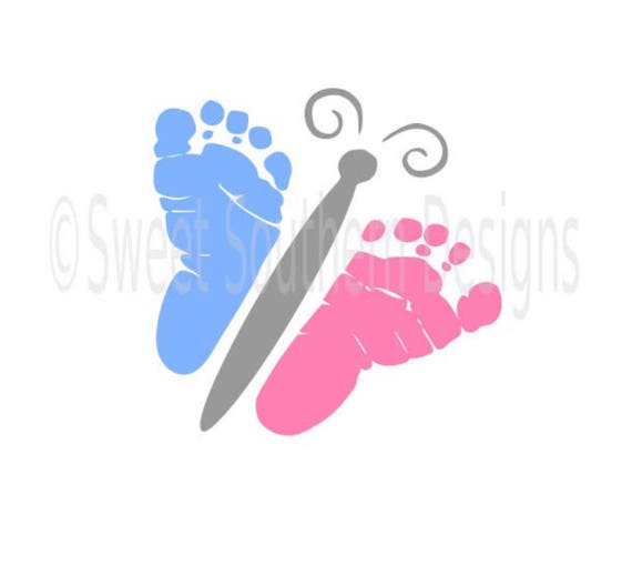 Download Baby feet butterfly pregnancy infant loss SVG instant download