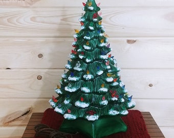 Vintage 19" Holland Mold Ceramic Christmas Tree