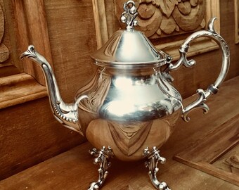 Silver on Copper Antique Tea Pot