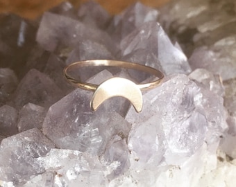 Gold Filled La Luna Moon Crescent Ring
