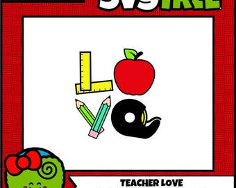 Download Teacher love svg | Etsy
