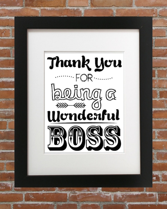 Thank You For Being A Wonderful Boss For Your Boss Gifts
