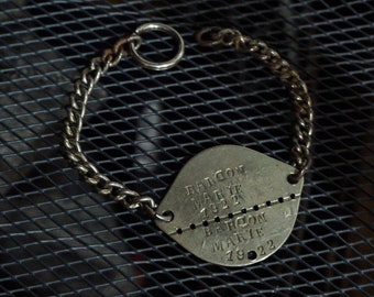 Vintage antique 1922s French ID bracelet ww1