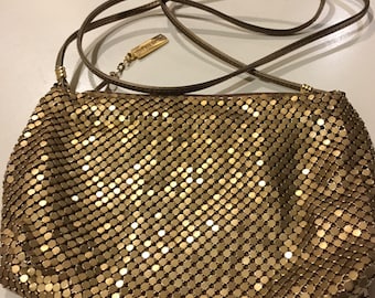 Whiting & Davis International Gold- tone Mesh Metal Purse