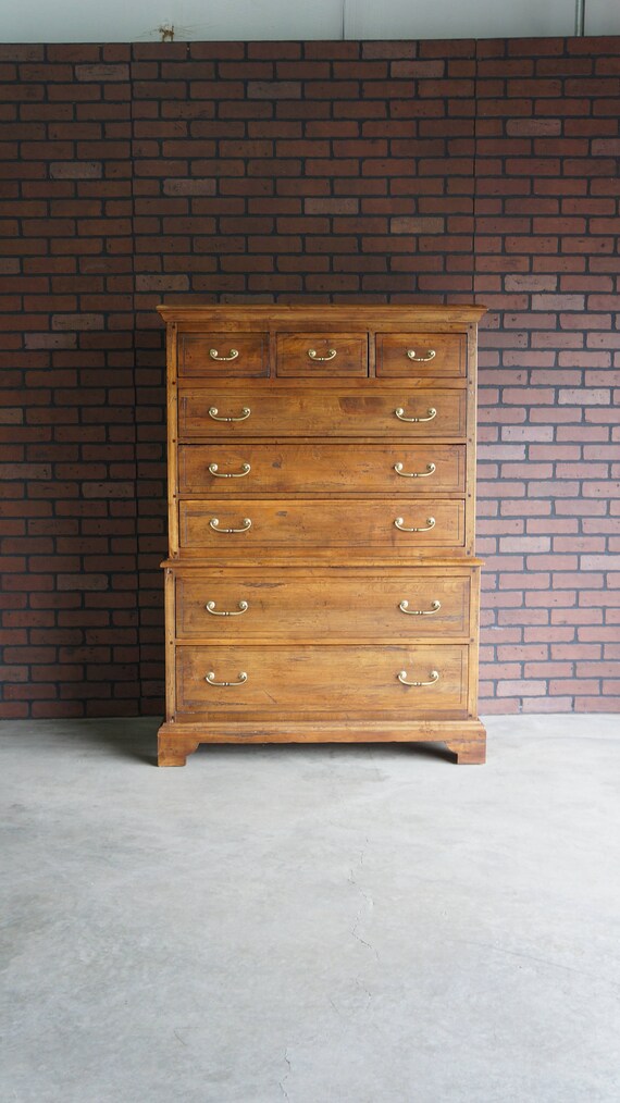 Tall Chest of Drawers / Dresser / Gentleman's Chest / Old