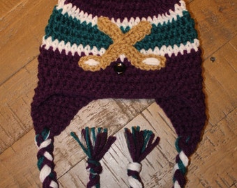 Mighty Ducks of Anaheim Hockey Hat - Handmade to Order - Newborn to Adult