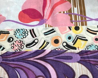 1970s fabric bundle , craft projects , patchwork , purces , dolls clothes ect #5