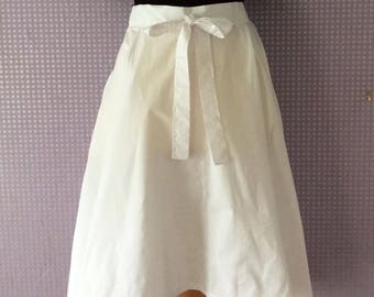 White summer high low hem bow detail vintage skirts
