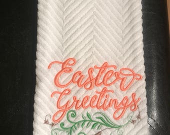 Easter Greetings Kitchen Towel