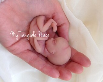 Ooak, 12 week, gestation, baby Memorial/Honor Sculpture - MADE TO ORDER