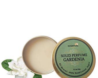 Gardenia Solid Perfume, Organic Gardenia Perfume Bar, Vegan Perfume, Natural Perfume, Gift Idea