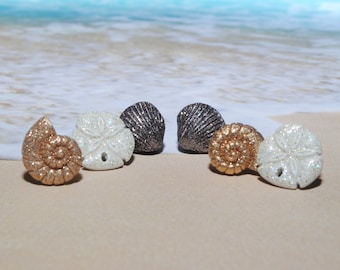 Glitter Seashell Earring Assortment