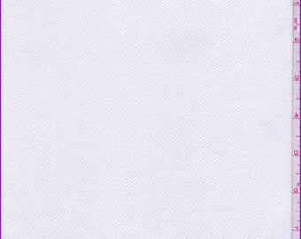 White Twill Weave Knit, Fabric By The Yard