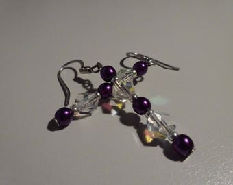 Reflective Purple Earrings