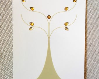 Postcard card "Albero" gold