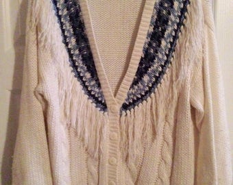 80's oversized cardigan sweater by Huntington Ridge/size M