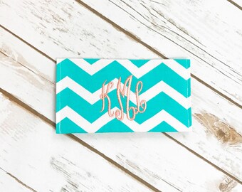 Monogrammed Checkbook Cover - Custom Check Book Covers - Checkbook Wallet - Fabric Checkbook Cover - Embroidered Checkbook - Monogram Gift