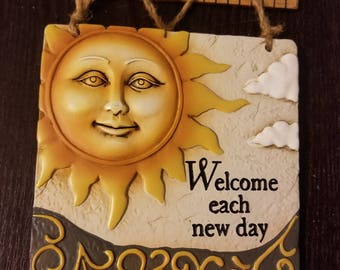 Vintage Ganz Ceramic Sun Hanging