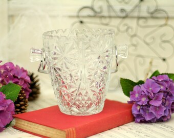 Coupe Vintage verre seau à glace-seau à glace en verre avec poignée – rende vintage