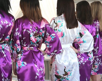 INDIVIDUALLY PACKAGED Bridesmaid Gifts, Bridesmaid Robes, Getting Ready, Floral Kimono Robes, Bridesmaid Robe, Bridal Robe, Wedding Robe
