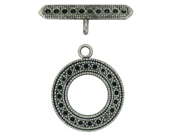 4 Sets Silver Toggle Clasp Wholesale 30x25mm by TIJC SPT008
